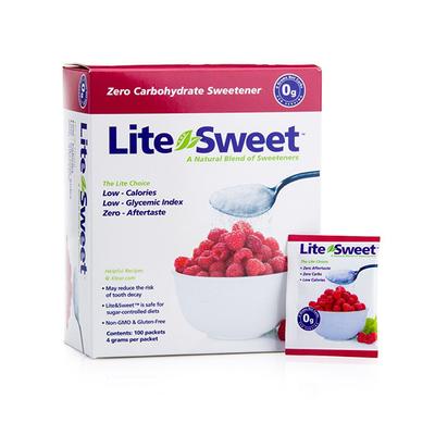 Xlear Lite&Sweet Erythritol Xylitol Natural Sugarfree Sweetener (Pack of 100 x 4 gm) - Sugar Substitutes (Fitness)
