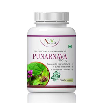 Natural Punarnava 500 mg Capsule 60's - Pure Herbs