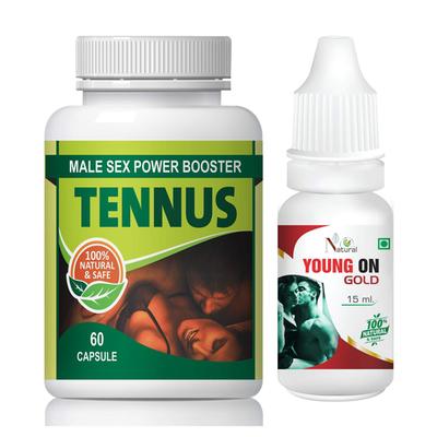 Natural Tennus Capsule 60's + Young On Gold Oil 15 ml - Sexual Healthcare