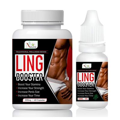 Natural Ling Booster Capsule 60's + Ling Booster Oil 15 ml - Sexual Healthcare