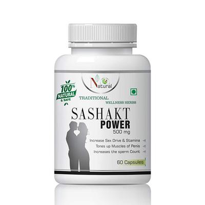 Natural Shashakt Power 500 mg Capsule 60's - Sexual Healthcare