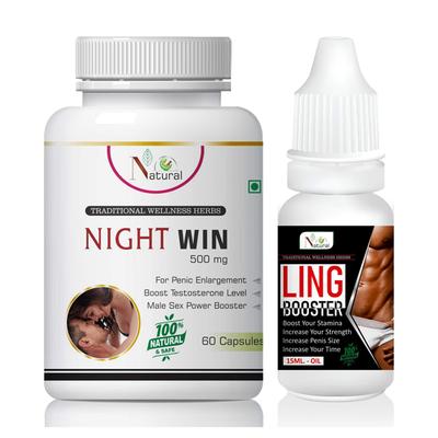Natural Night Win Capsule 60's + Ling Booster Oil 15 ml - Sexual Healthcare