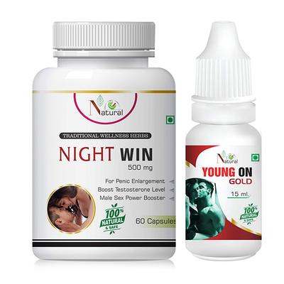 Natural Night Win Capsule 60's + Young On Gold 15 ml - Sexual Healthcare