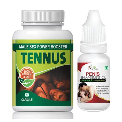 Natural Tennus Capsule 60's + Penis Enlargement Oil 15 ml - Sexual Healthcare
