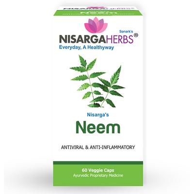 NisargaHerbs Neem Veggie cap 60's - Pure Herbs