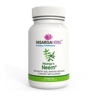 NisargaHerbs Neem Veggie cap 60's - Pure Herbs