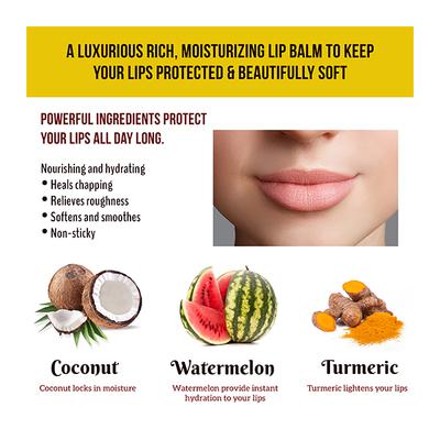 Seer Secrets Lip Saviour - Watermelon, Coconut & Turmeric 8 gm - Lip Balms