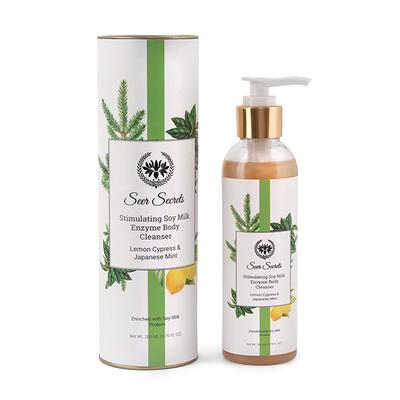 Seer Secrets Stimulating Soy Milk Enzyme Body Cleanser - Lemon Cypress Japanese Mint 200 ml - Lotions & Creams