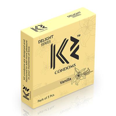 K2 Condoms - Vanilla 3's - Plain/Flavoured Condoms