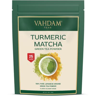 Vahdam Turmeric Matcha Green Tea Powder 50 gm - Teas