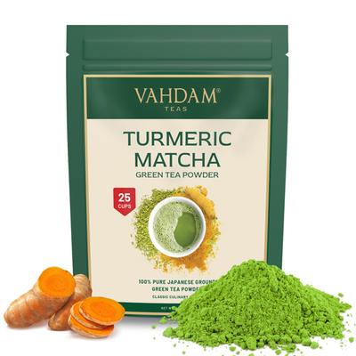 Vahdam Turmeric Matcha Green Tea Powder 50 gm - Teas