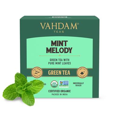 Vahdam Mint Melody Green Tea Bags 15's - Teas