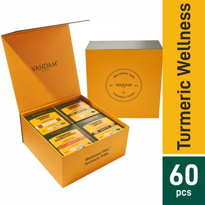 Vahdam Turmeric Wellness Tea Detox Kit 60's - Teas