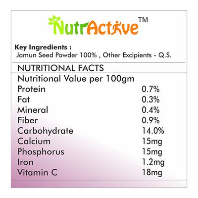 NutrActive Jamun Powder 150 gm - Diabetes Care (Ayush)