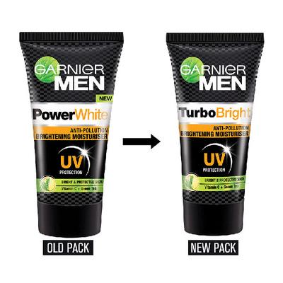 Garnier Men Power White Anti-Pollution Brightening Moisturiser with UV Protection 40 gm - Face Moisturizers