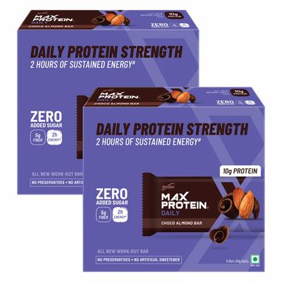 RiteBite Max Protein Daily Choco Almond Bar (Pack of 12 x 50 gm) - Nutritional Bars