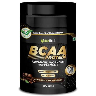 Nutrafirst Bcaa Proteins Powder - Chocolate Flavour 500 gm - Bcaa Supplements