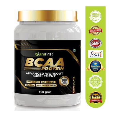 Nutrafirst Bcaa Proteins Powder - Chocolate Flavour 500 gm - Bcaa Supplements