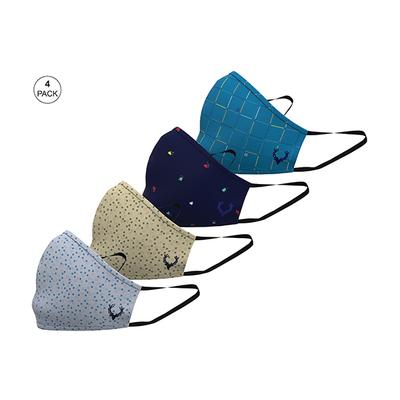 Allen Solly Face Mask for Kids (2-6 yrs) - Assorted (Pack of 4) - Face Mask