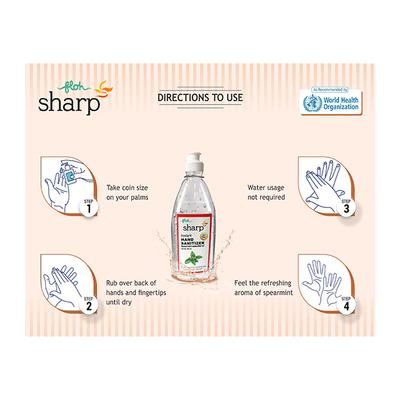 Floh Sharp Hand Sanitizer with 70% Alcohol - Spearmint Essential Oil 500 ml - Hand Sanitizer