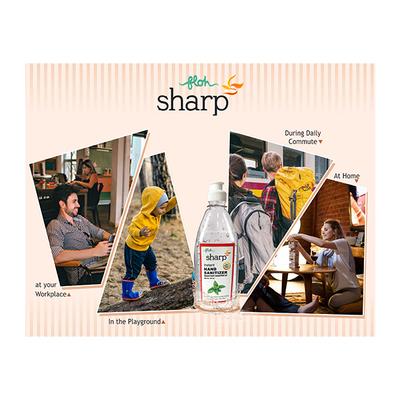 Floh Sharp Hand Sanitizer with 70% Alcohol - Spearmint Essential Oil 500 ml - Hand Sanitizer
