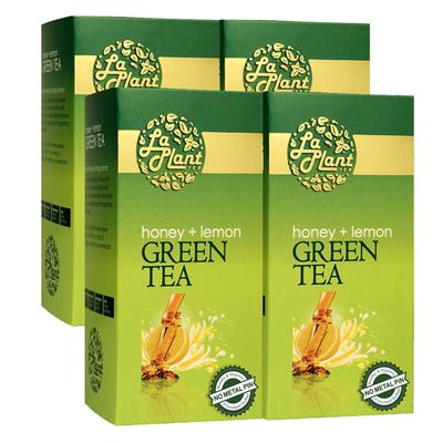 LaPlant Green Tea Bags - Honey & Lemon (Pack of 4 x 25's) - Teas
