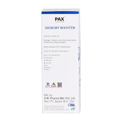 PAX Naturals Memory Booster Syrup 200 ml - General Health
