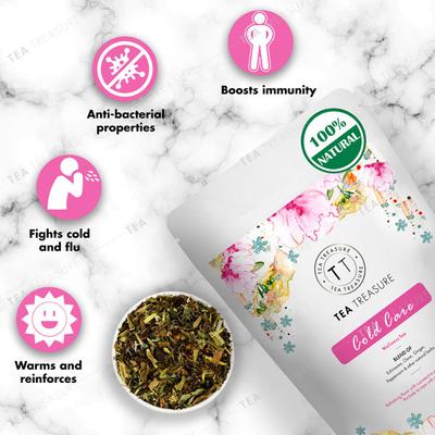 Tea Treasure Wellness Tea Leaves - Cold Care 50 gm (Pouch) - Teas