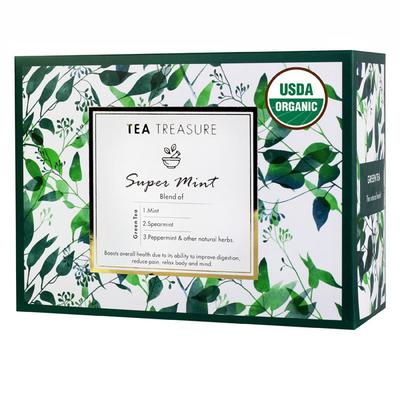 Tea Treasure Green Tea Bag - Super Mint 18's - Teas