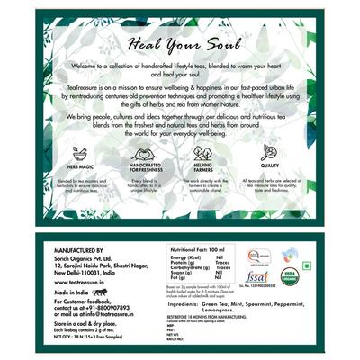 Tea Treasure Green Tea Bag - Super Mint 18's - Teas