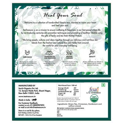 Tea Treasure Green Tea Bag - Kahwa 18's - Teas