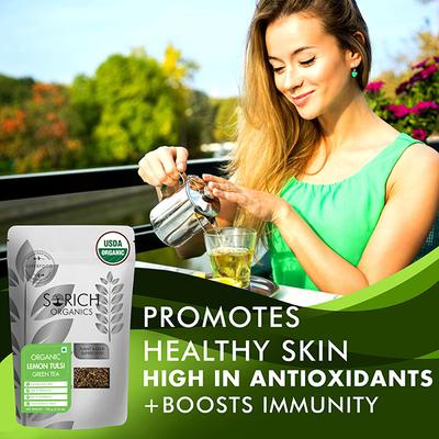 Sorich Organics Green Tea Leaves - Lemon Tulsi 100 gm - Teas