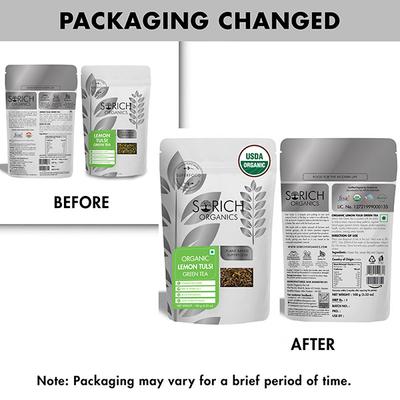 Sorich Organics Green Tea Leaves - Lemon Tulsi 100 gm - Teas