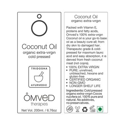 Omved Ayurvedic Coconut Oil 200 ml - Personal Care (Ayush)