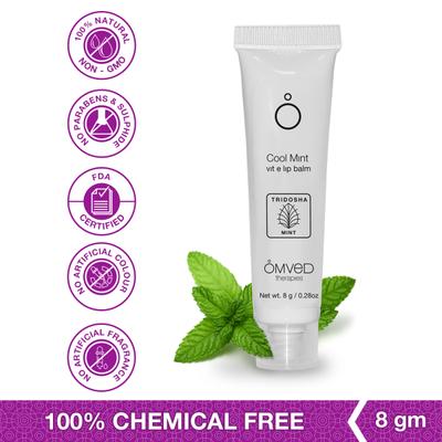 Omved Cool Mint Vit E Lip Balm - Mint Flavour 8 gm - Lip Balms