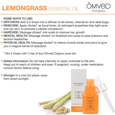 Omved Pure Essential Oil - Lemongrass 15 ml - Essential Oils