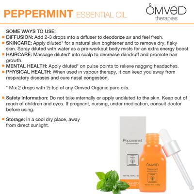 Omved Pure Essential Oil - Peppermint 15 ml - Essential Oils