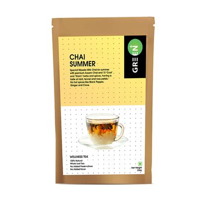 Green+ Chai Summer Wellness Tea Leaves 250 gm - Teas