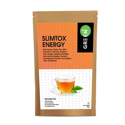 Green+ Slimtox Energy Wellness Tea Leaves 100 gm - Teas