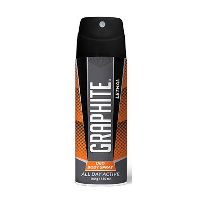 Graphite All Day Active Deo Body Spray - Lethal 150 ml - Men Deodorants/Roll-Ons