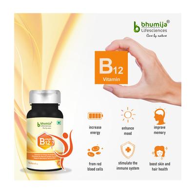 Bhumija Lifesciences Vitamin B12 Veg Chewable Tablet 60's - Multi-Vitamins