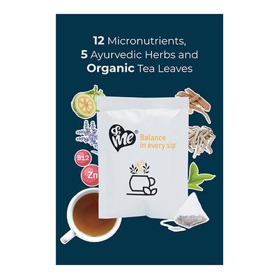 &Me PCOS Green Tea with Ayurvedic Herbs & Micronutrients - Lavender Chamomile 14's - Teas