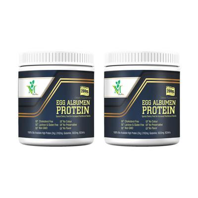 Mint Veda Egg Albumen Protein Powder (Pack of 2 x 200 gm) - Workout Essentials