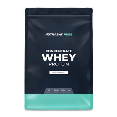 Nutrabay Pure Concentrate Whey Protein Powder - Unflavoured 1 kg - Whey Proteins