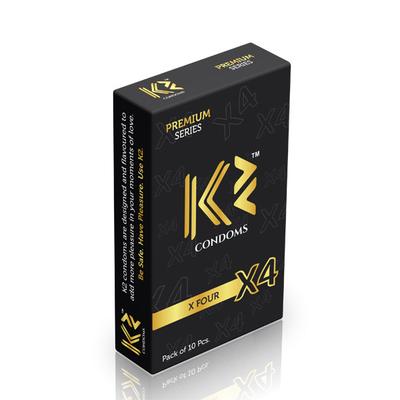 K2 Condoms - X4 10's - Plain/Flavoured Condoms