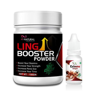 Natural Ling Booster Powder 100 gm + Extreme Delight 15 ml - Sexual Healthcare