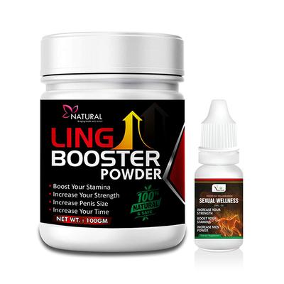 Natural Ling Booster Powder 100 gm + Sexual Wellness Oil 15 ml - Sexual Healthcare