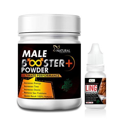 Natural Male Booster+ Powder 100 gm + Ling Booster Oil 15 ml - Sexual Healthcare