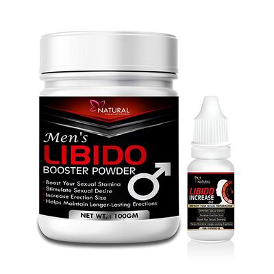 Natural Men's Libido Booster Powder 100 gm + Libido Increase Oil 15 ml - Sexual Healthcare