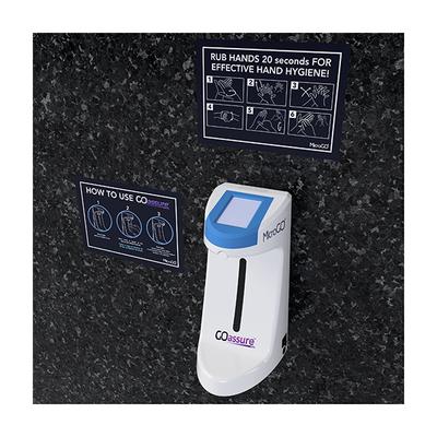 MicroGo GOassure LITE Hand Hygiene Station + Alcohol Based Handrub Refill (Pack of 12 x 500 ml) - Hand Sanitizer
